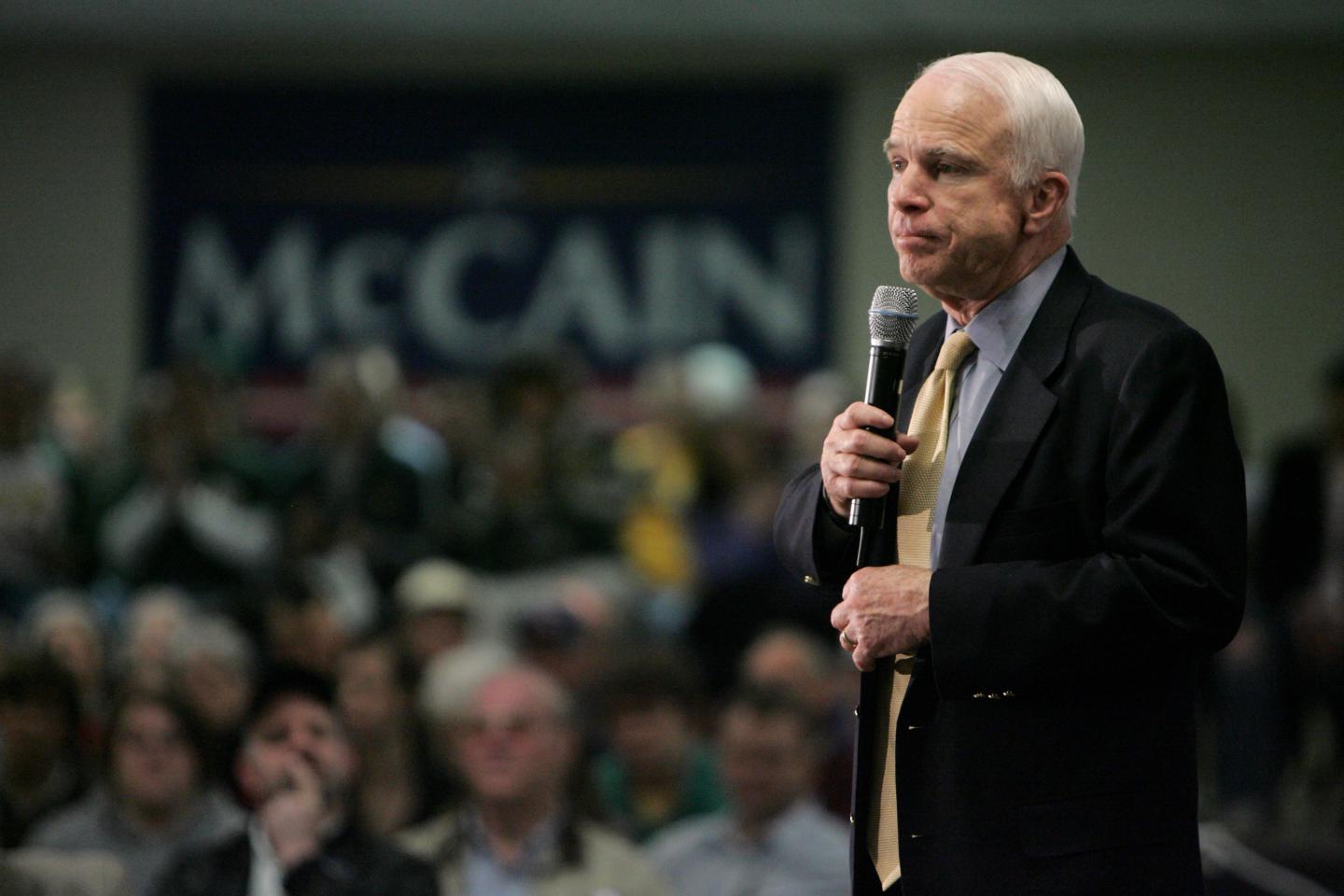 McCain Campaigns In Texas A Day Ahead Of Primary