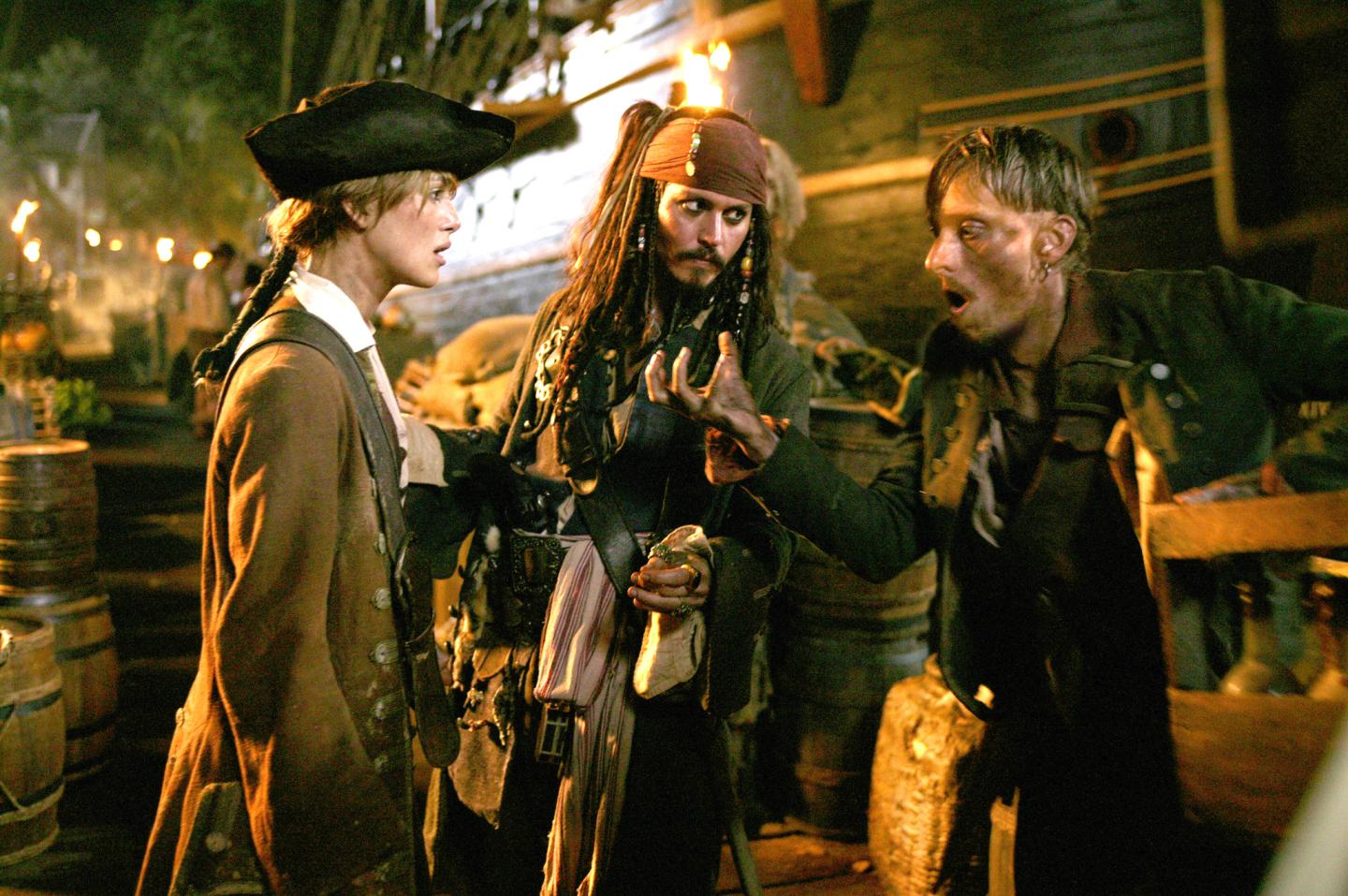 Keira Knightley, Johnny Depp, Mackenzie Crook
