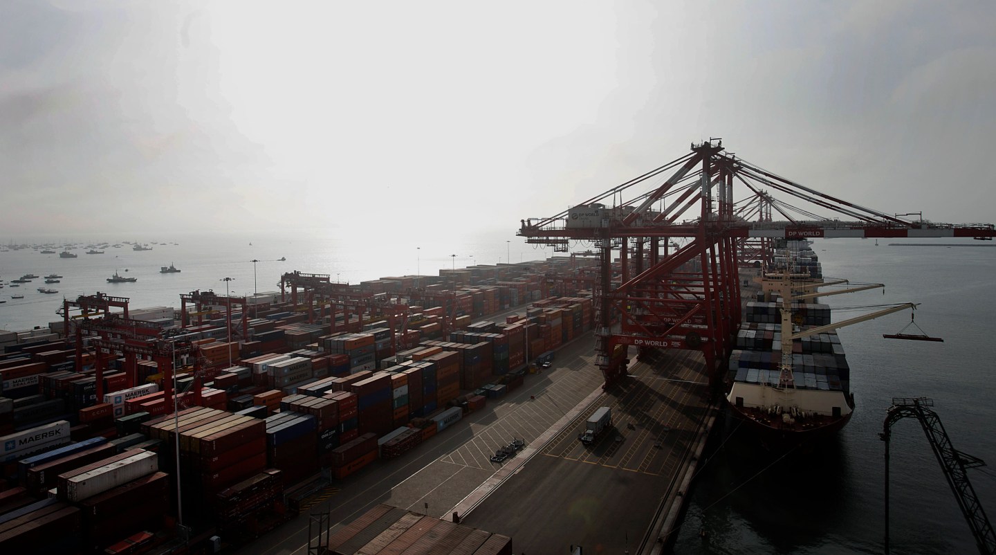 Views From Inside The Port Of Callao As Economic Activity Expands