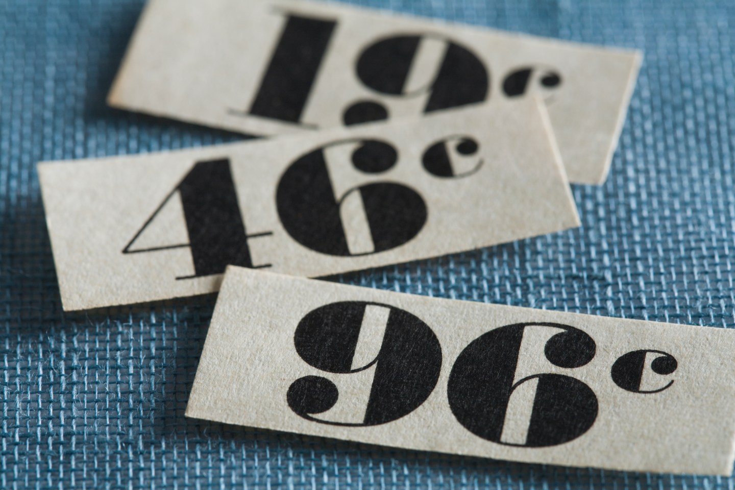 Close up of price tags