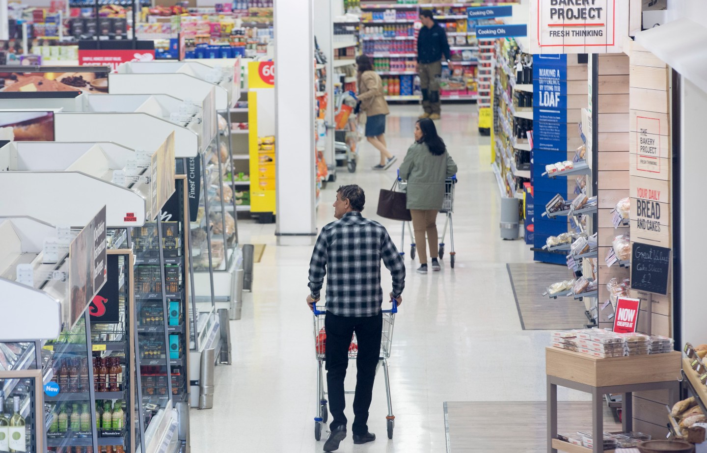 Retail Operations Inside A Tesco Plc Supermarket Grocery Store