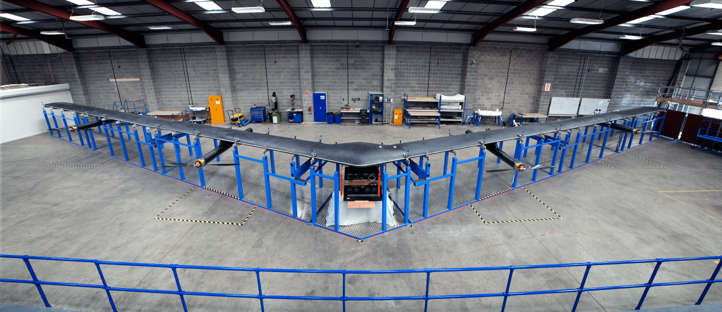Behind the scenes with Facebook’s new solar-powered Internet drone and laser technology