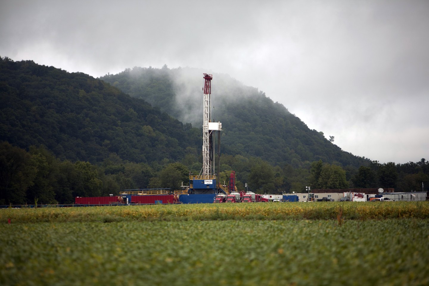 Drilling Rig On a Pennsylvania Farm