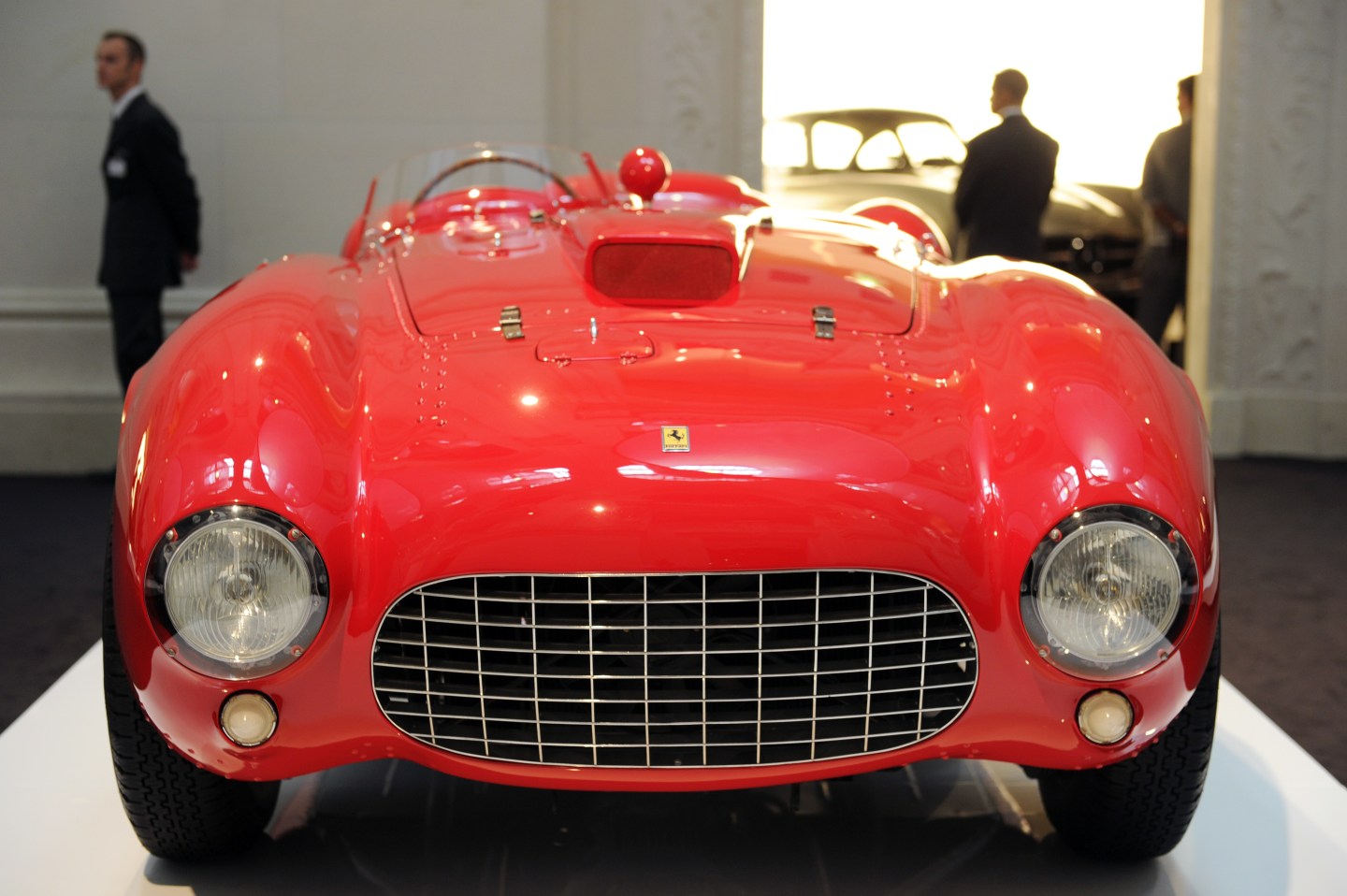 A Ferrari 375 Plus of 1954 is shown on A