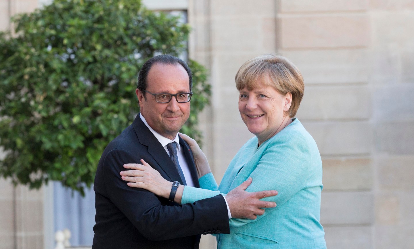Germany's Chancellor Angela Merkel And France's President Francois Hollande Meet To Access Greek Situation