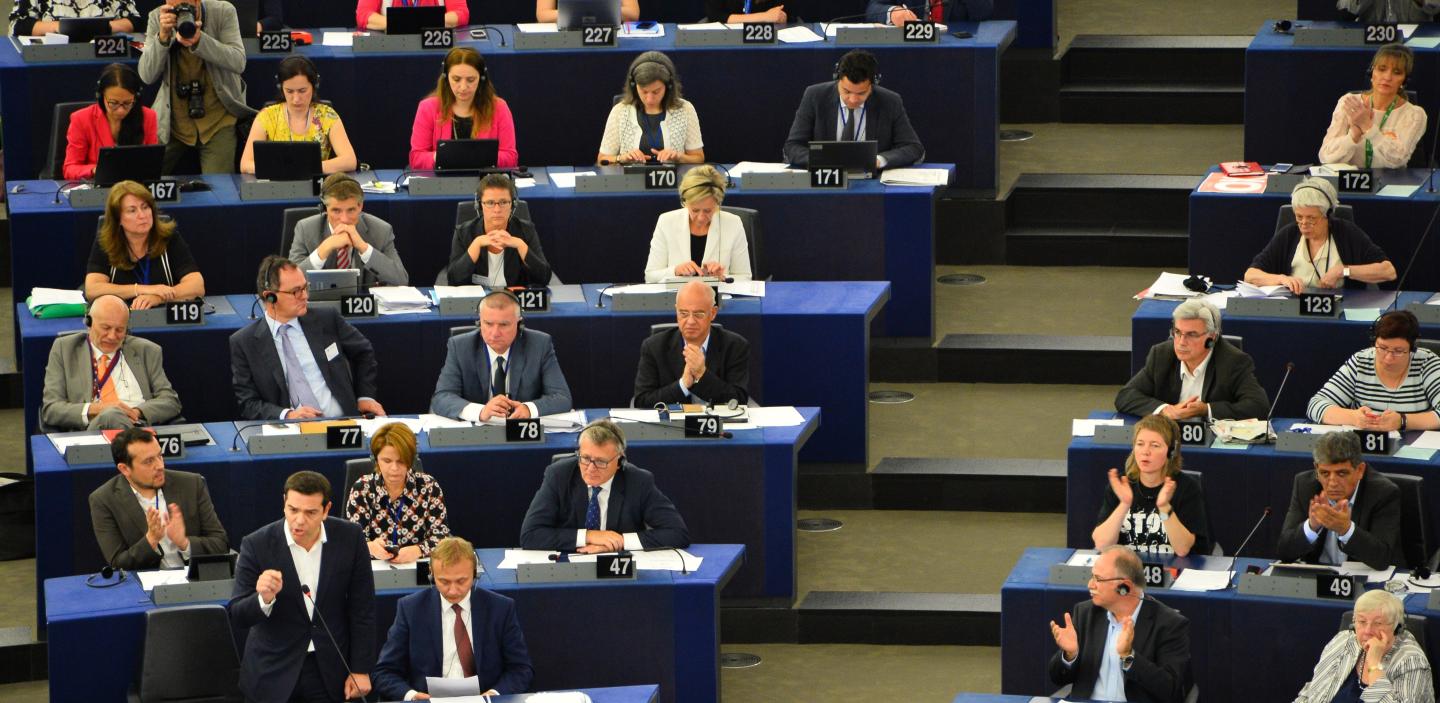 Alexis Tsipras at the European Parliament