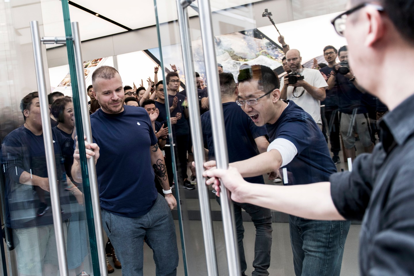 Apple Inc. Opens New Hong Kong Store On Canton Road