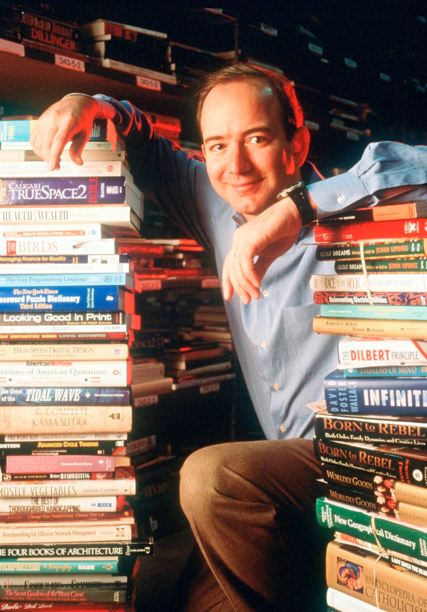 Jeff Bezos Founder &amp; CEO Of Amazon Com Poses For Portrait January 1 1997 In Seattle W