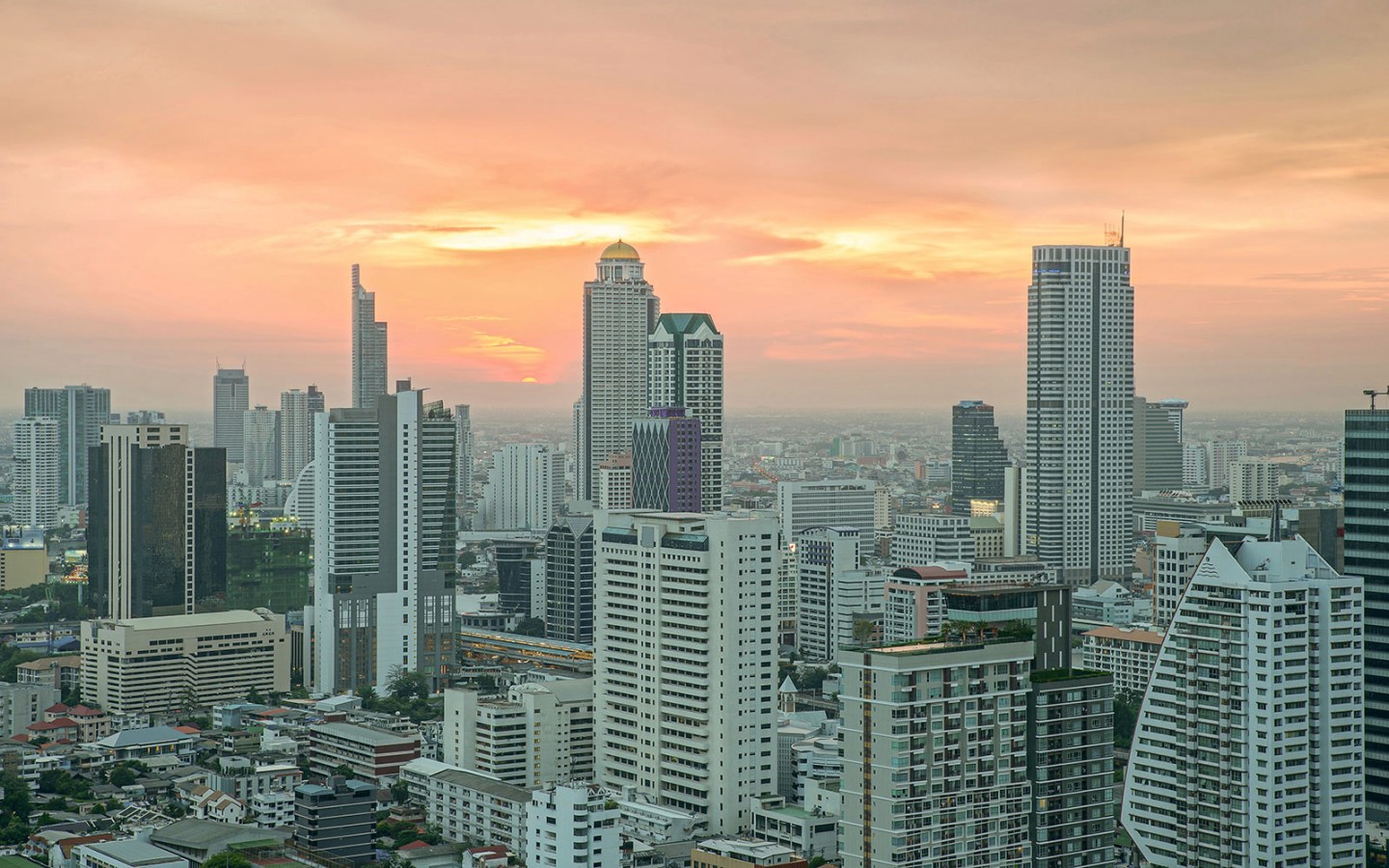 Cityscape in middle of Bangkok,Thailand