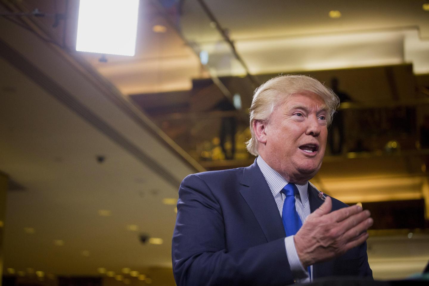 2016 U.S. Presidential Candidate Donald Trump Headquarters And Interview
