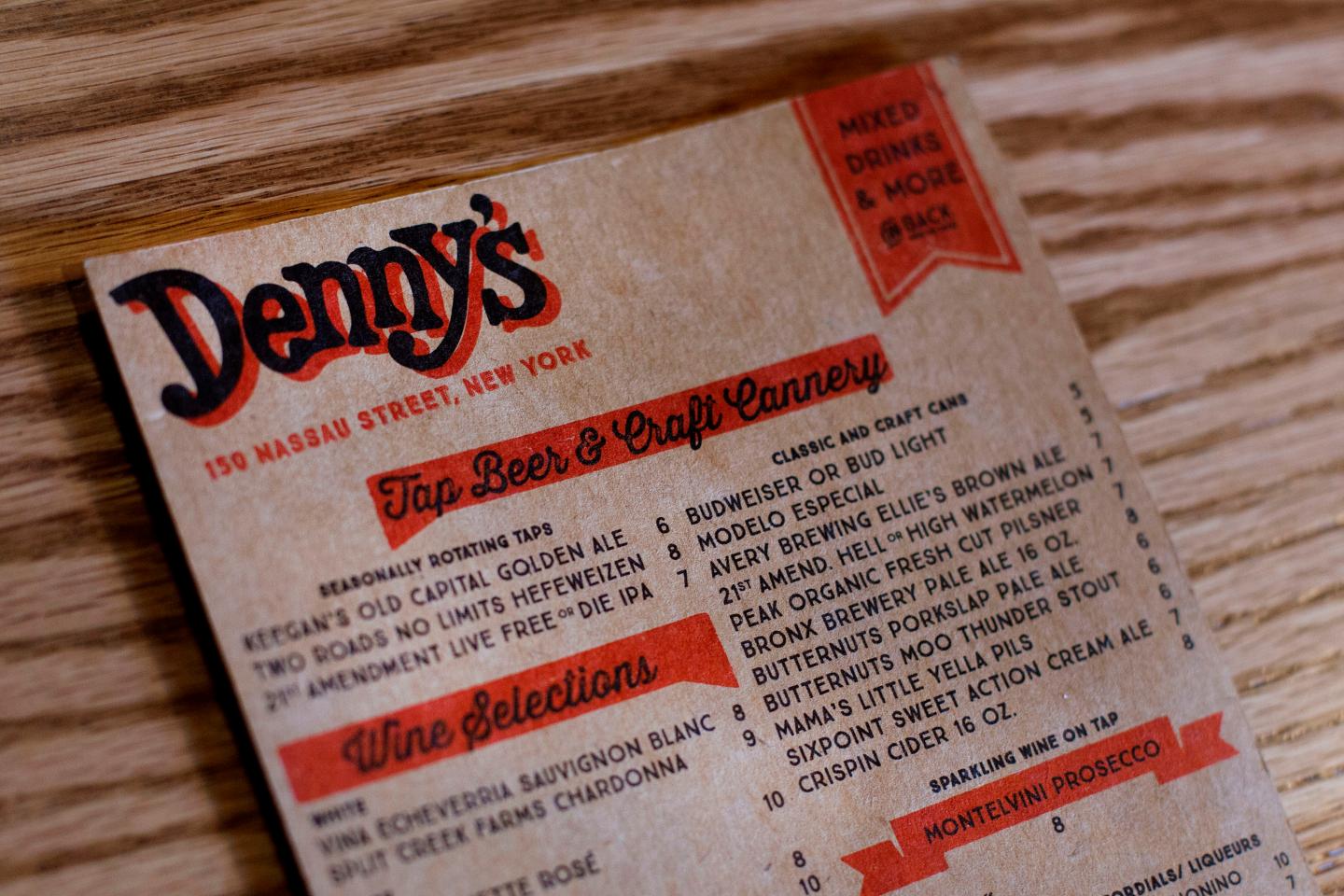 Operations During Brunch At Denny's Corp. First New York City Restaurant Location