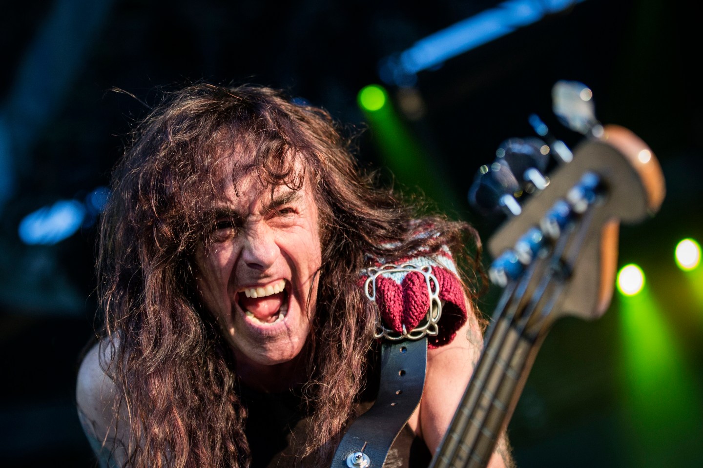 The English heavy metal band Iron Maiden performs a live concert at the Scandinavian heavy metal festival Copenhell in Copenhagen