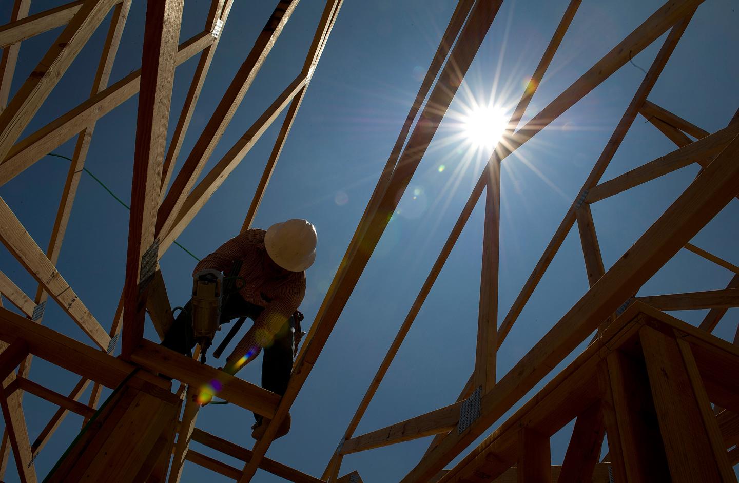 General Views Of New Home Construction Ahead Of Housing Starts Figures