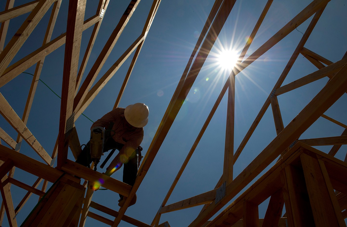 General Views Of New Home Construction Ahead Of Housing Starts Figures