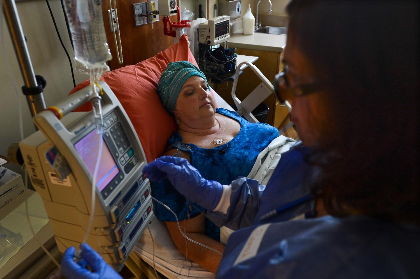 Patient Receiveing Chemotherapy Treatment