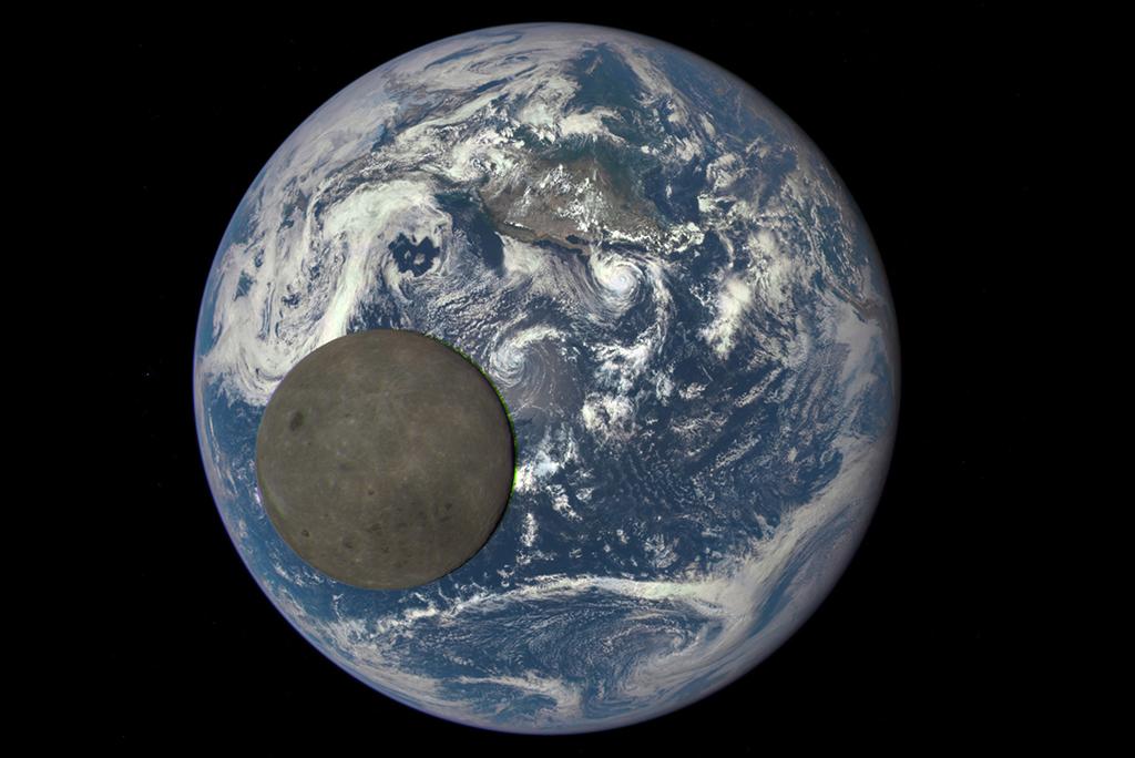 Far Side Of the Moon PIctured Orbiting Earth