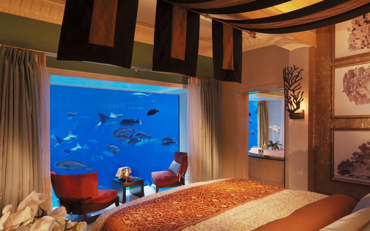 Here’s what a luxurious, underwater hotel suite looks like