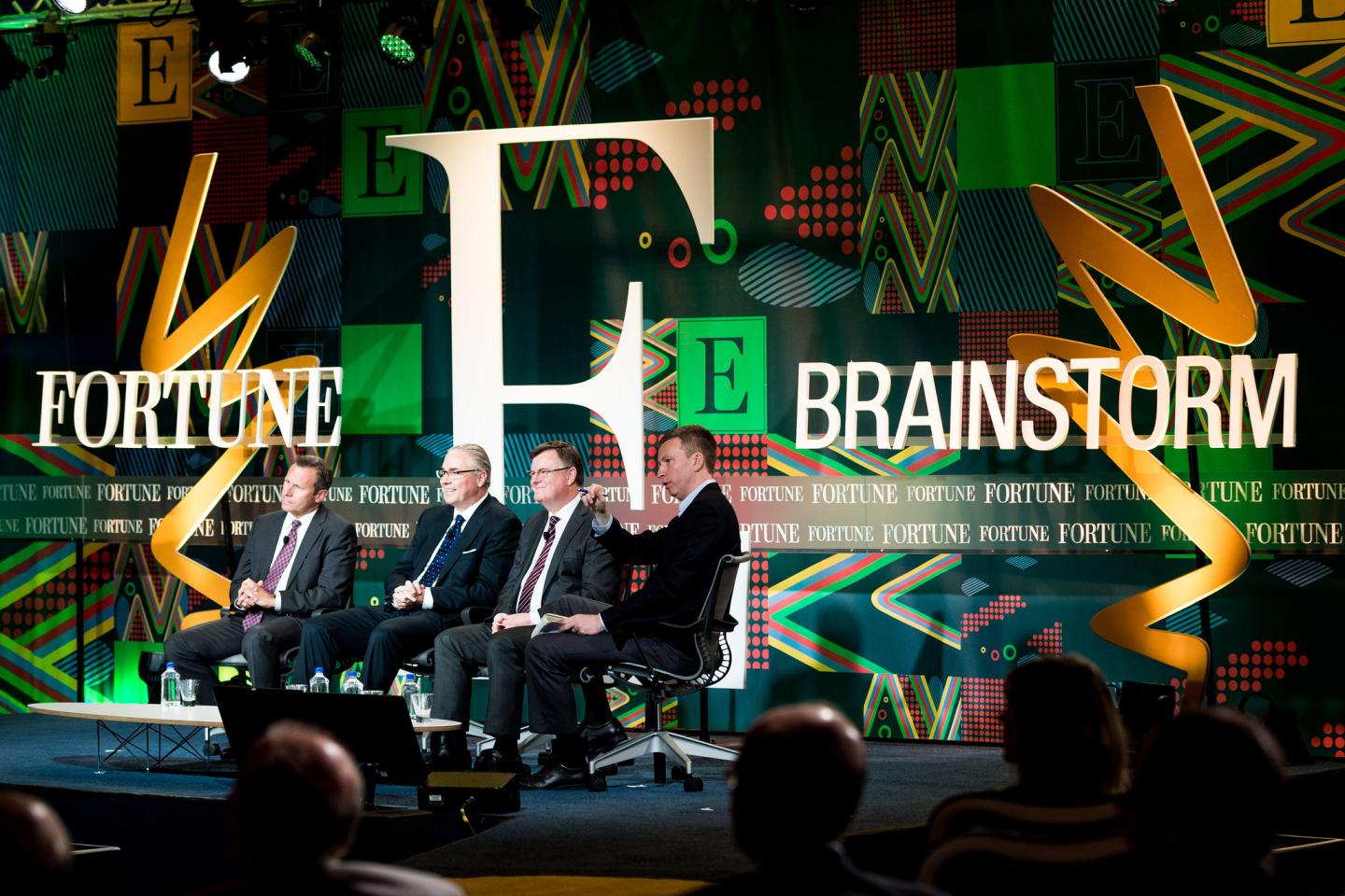 Royal Dutch Shell's Jeremy Bentham, McKinsey & Company's Matt Rogers, Encana CEO Doug Suttles, and Fortune's Brian O’Keefe at the 2015 Fortune Brainstorm E conference in Austin, Texas.