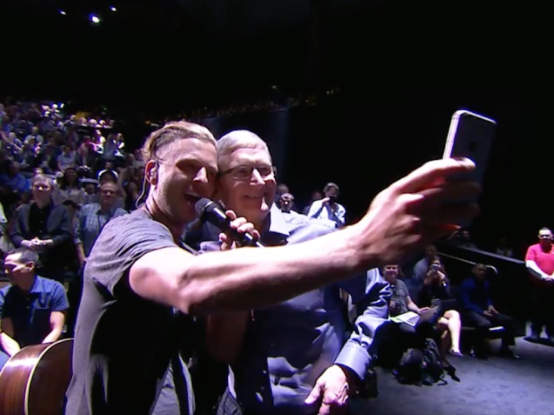 Ryan Tedder and Tim Cook