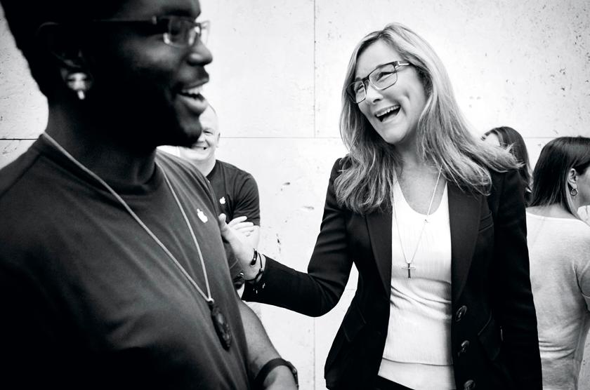 Angela Ahrendts photographed in Miami Apple store. 2015