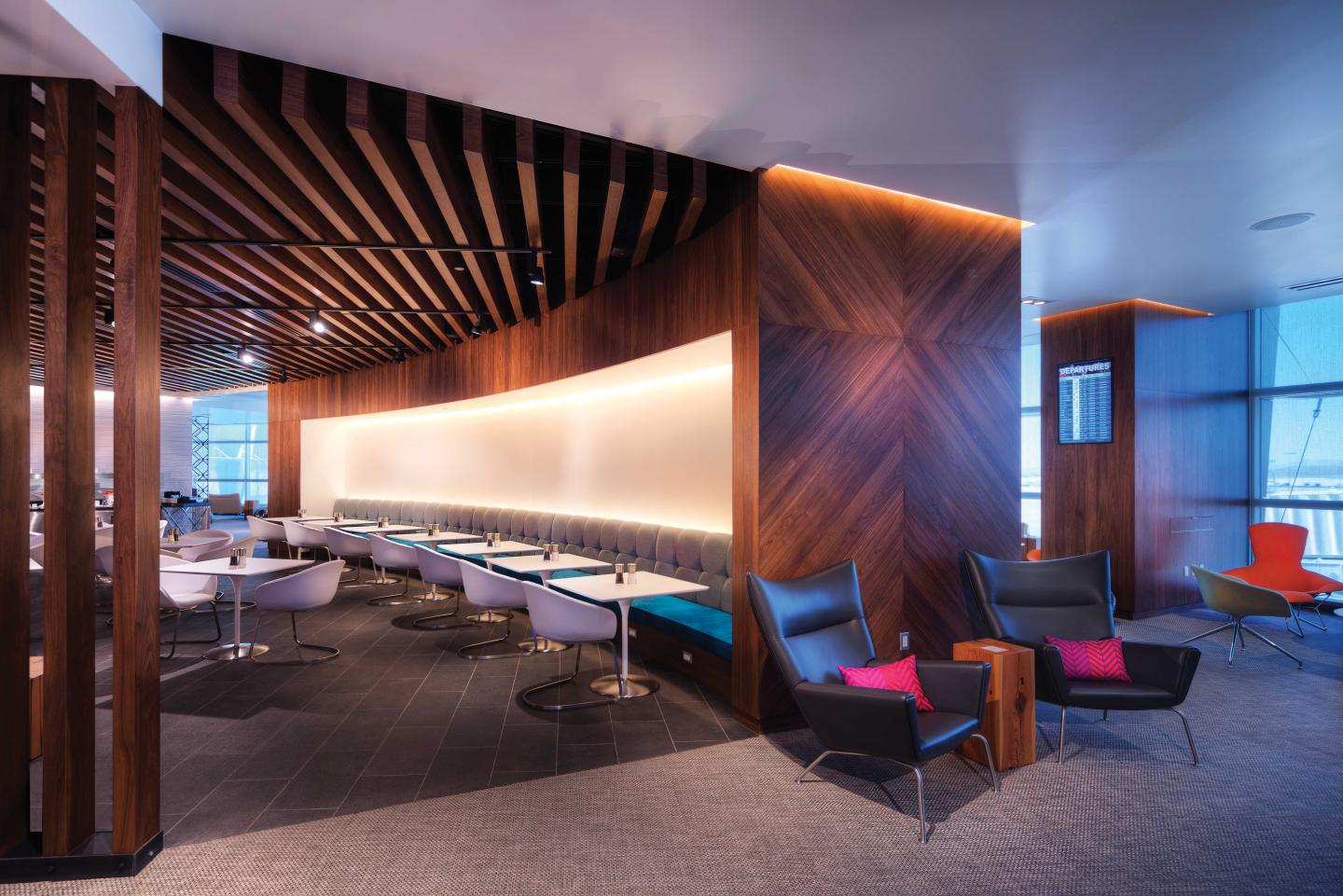 American Express Centurion Lounge Interiors Las Vegas for Big Red Rooster