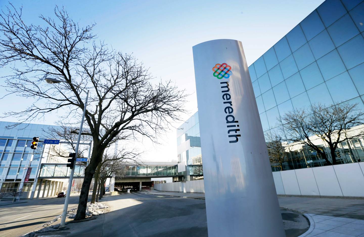 Meredith Corp. headquarters building in Des Moines, Iowa.