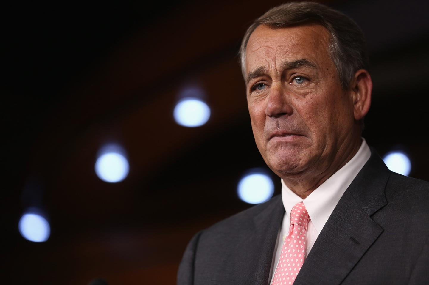 House Speaker John Boehner Announces His Resignation At The Capitol