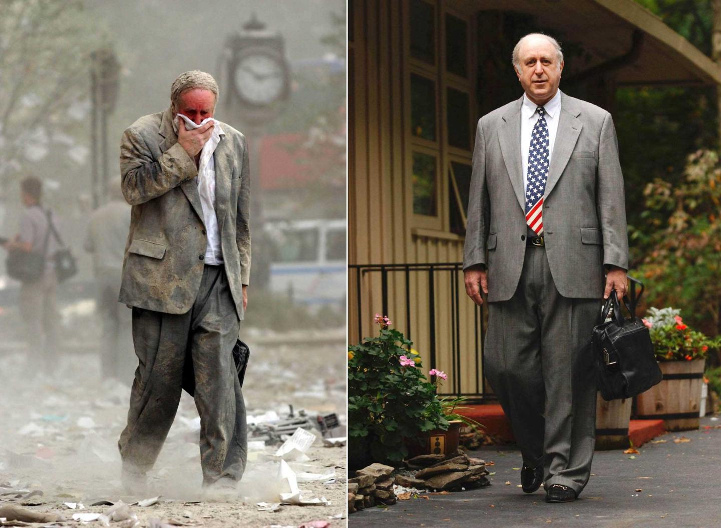 This two-photo combo shows financial adv