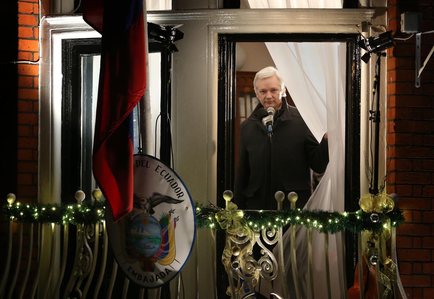 Wikileaks Founder Julian Assange Makes A Statement After Six Months Residing At The Ecuadorian Embassy