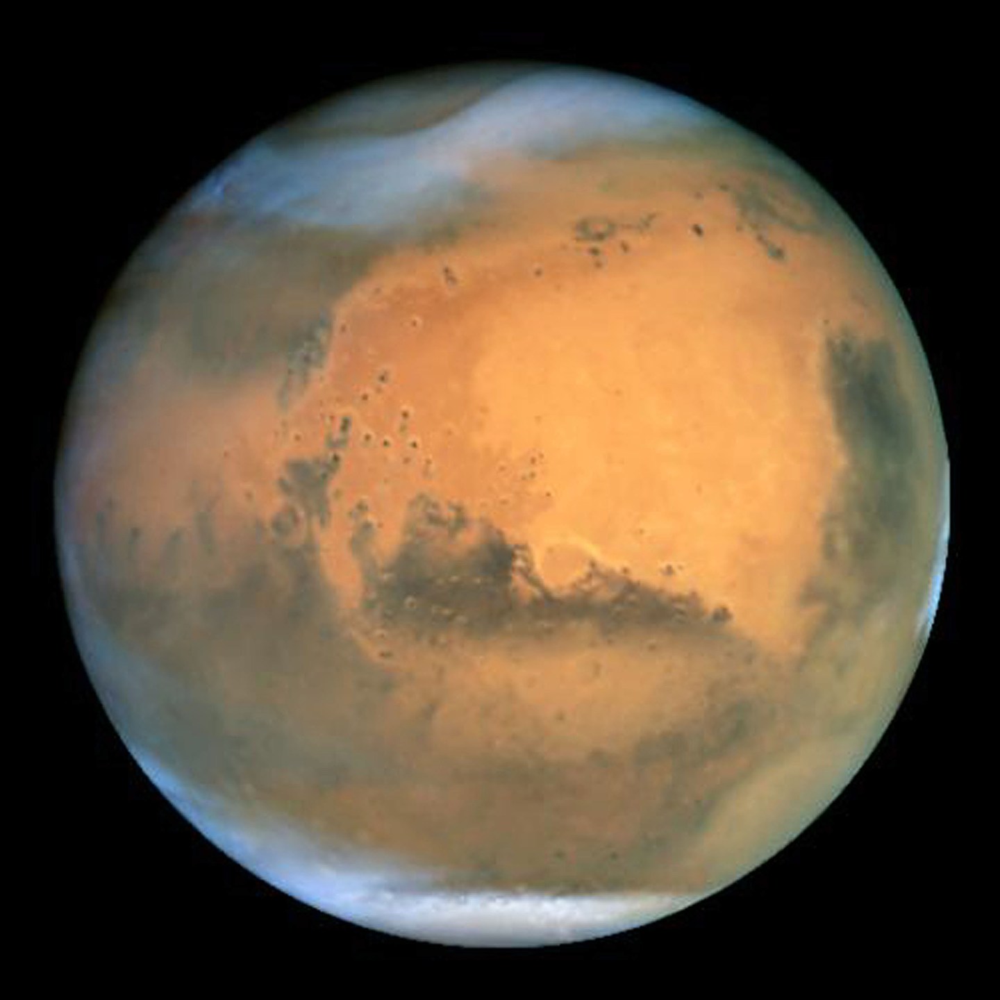 NASA's Earth-orbiting Hubble Space Telescope took this picture of Mars.