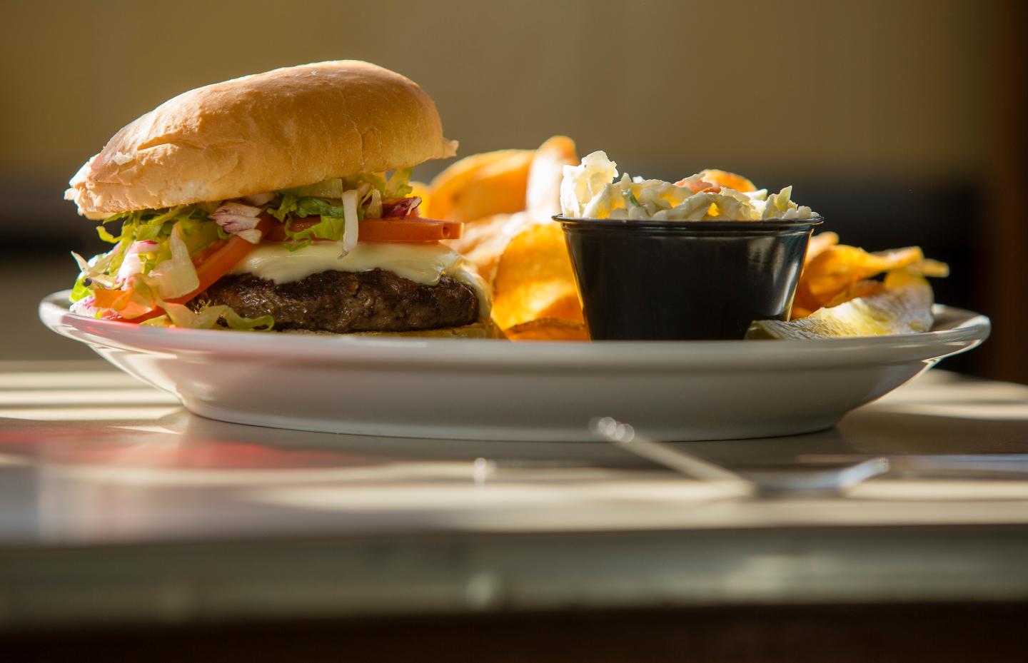The cheeseburger.
