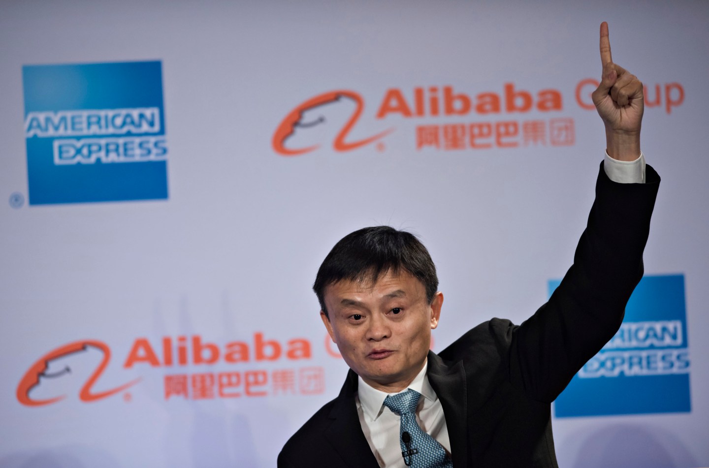 Billionaire Jack Ma, chairman of Alibaba Group Holding Ltd., speaks during an event in Chicago, Illinois, U.S., on Wednesday, June 10, 2015. Alibaba Group Holding Ltd.Õs entry into the U.S. runs through small businesses, the same path the online marketplace took in China, Ma said. Photographer: Daniel Acker/Bloomberg *** Local Caption *** Jack Ma