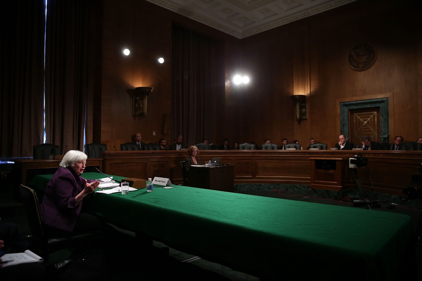 Janet Yellen Presents Semiannual Monetary Policy Report At Senate Hearing