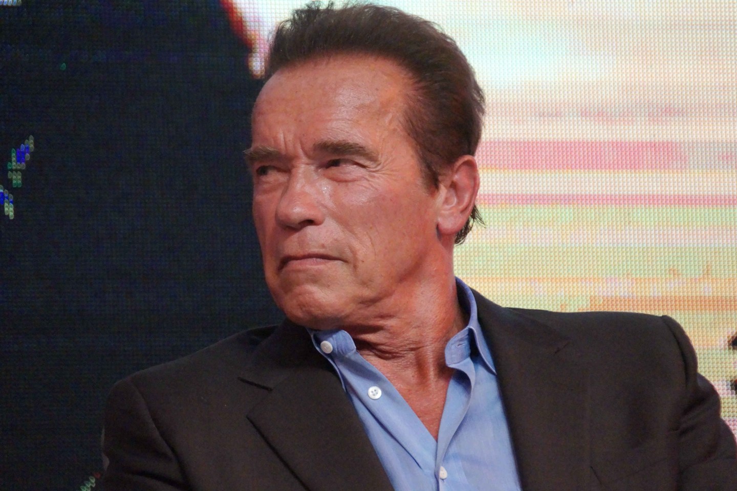 Arnold Schwarzenegger Attends Shanghai Press Conference Of "Terminator Genisys"
