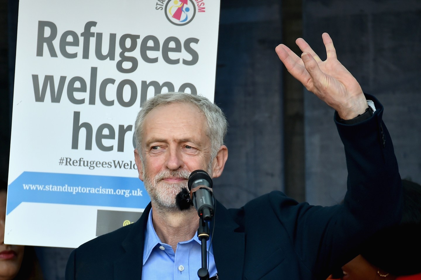 <> on September 12, 2015 in London, England. The demonstrators are calling on David Cameron to accept more refugees already in Europe. Earlier in the week he announced the UK would take 20000 Syrians from refugee camps over four years.