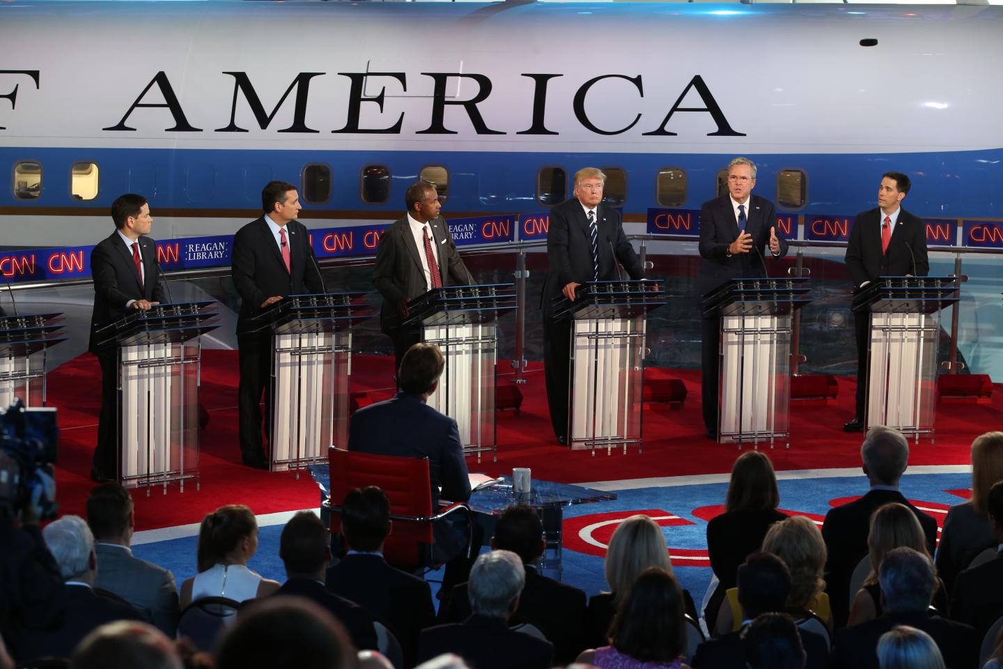 Republican Candidates Take Part In Debates At Reagan Library In Simi Valley