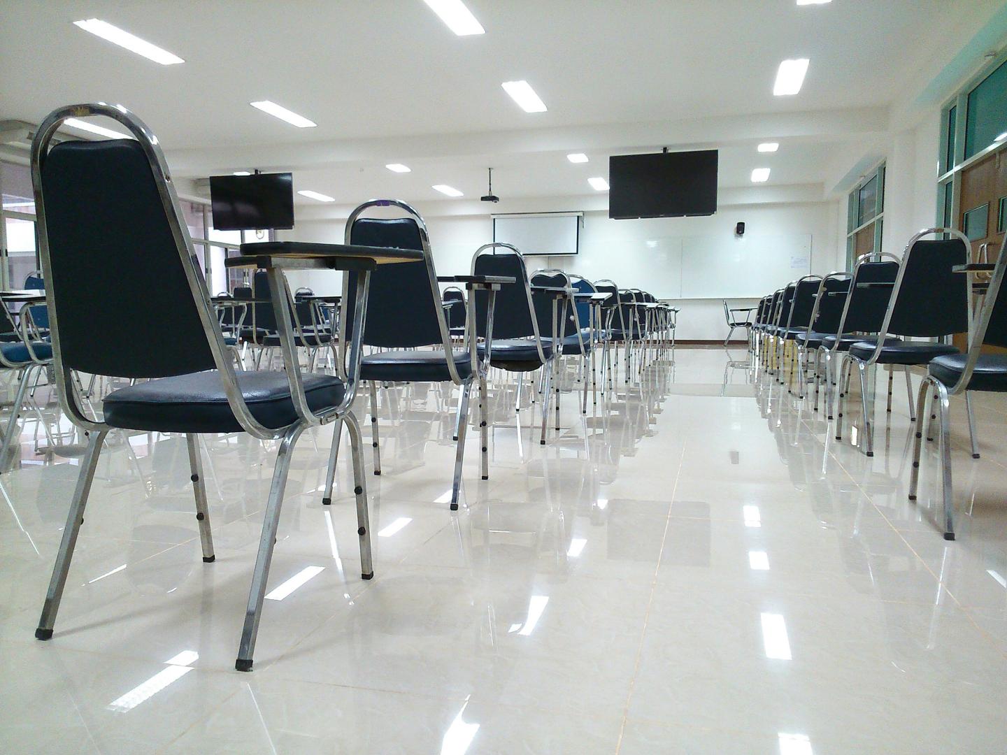 Empty classroom.