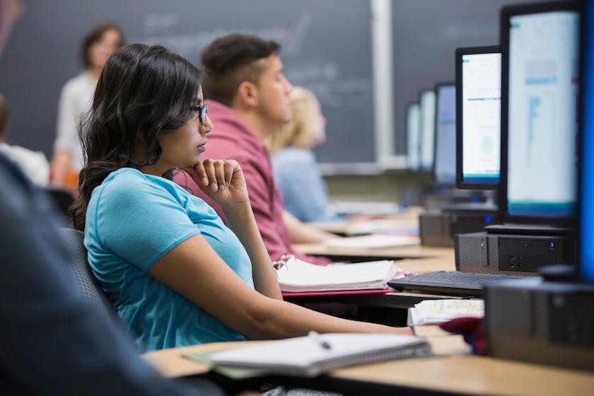 student computers classroom