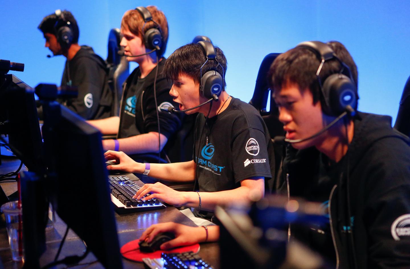 left to right-Darshan (ZionSpartan) Upadhyaya, Josh (NintendudeX) Atkins, Danny (Shiphtur) Le, and