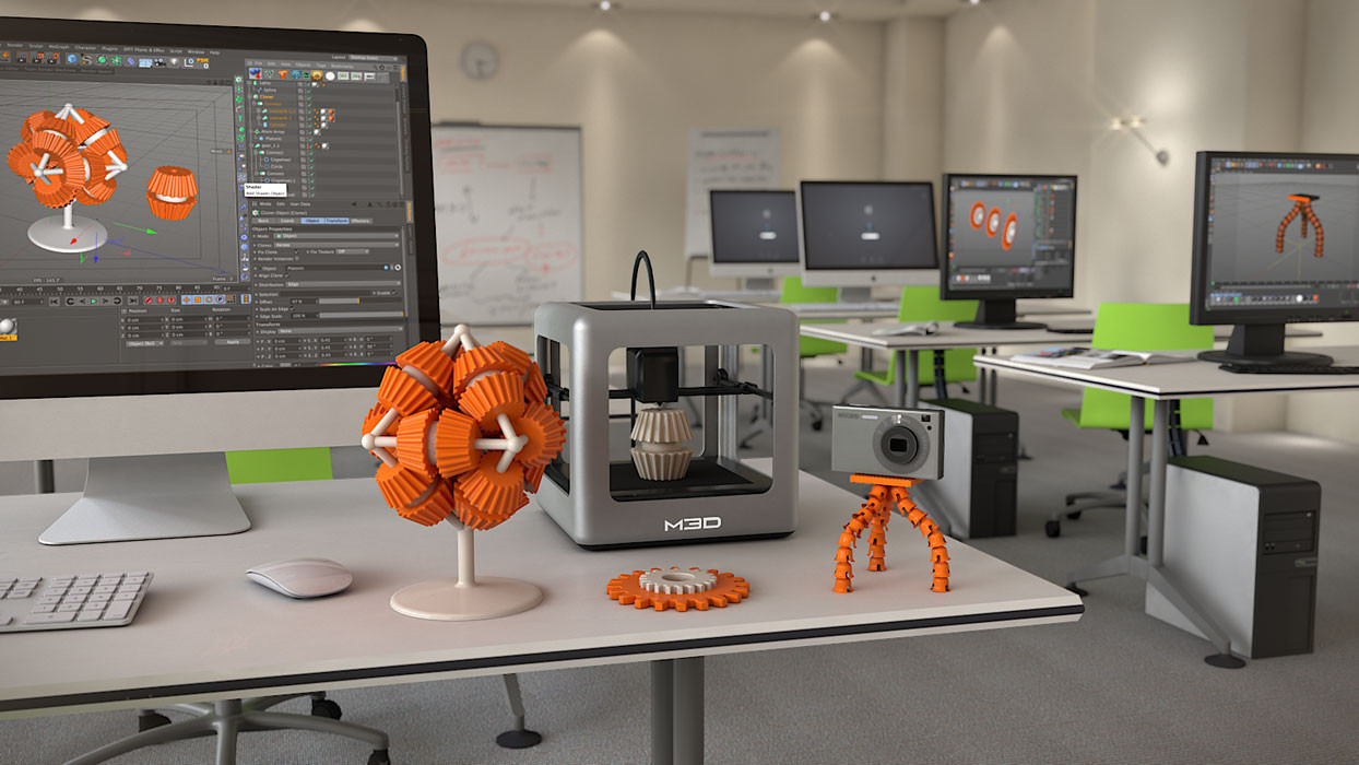 M3D&#8217;s Micro printer weighs 2 pounds and is just over 7 inches per side.