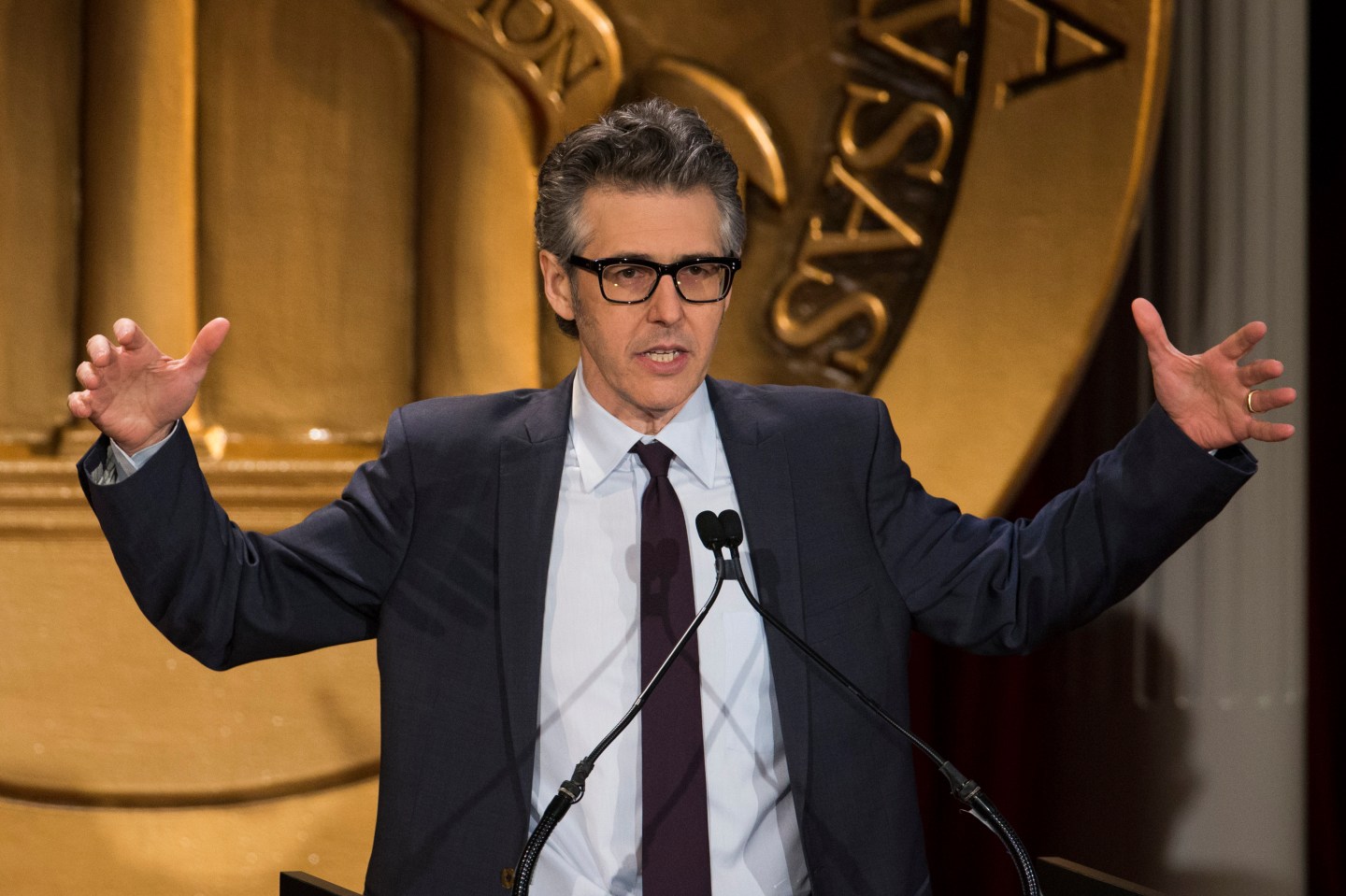 Host and journalist Ira Glass speaks while introducing the Peabody Awards in New York