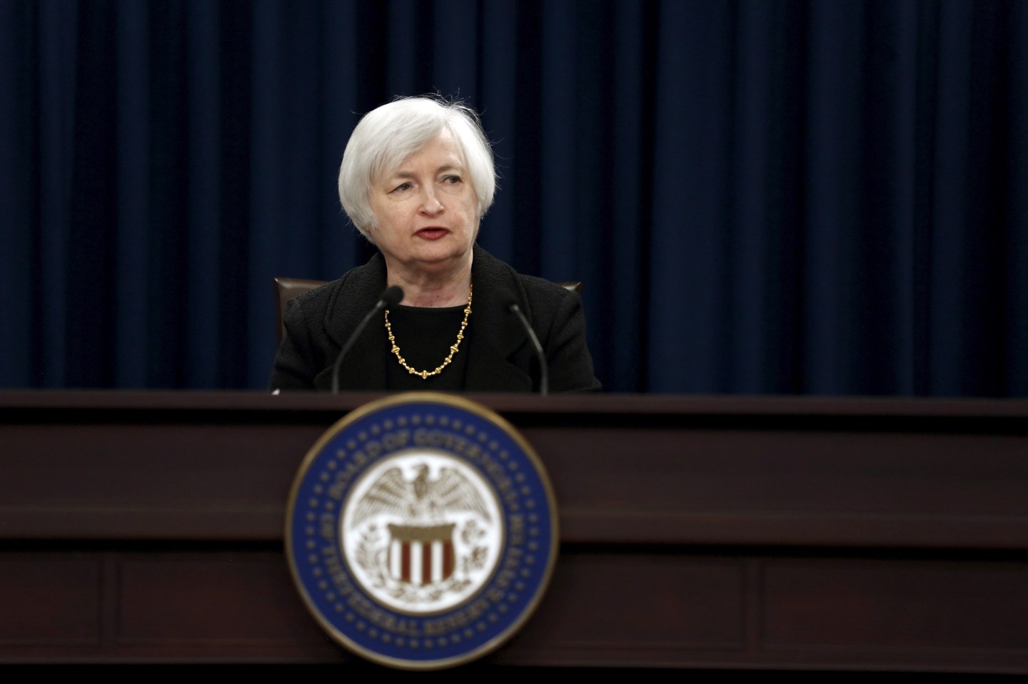 Yellen holds a news conference following the Federal Open Market Committee meeting in Washington