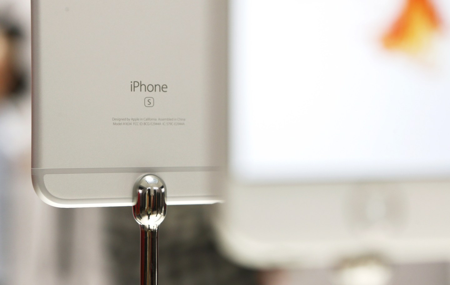The new Apple iPhone 6S is displayed during an Apple media event in San Francisco