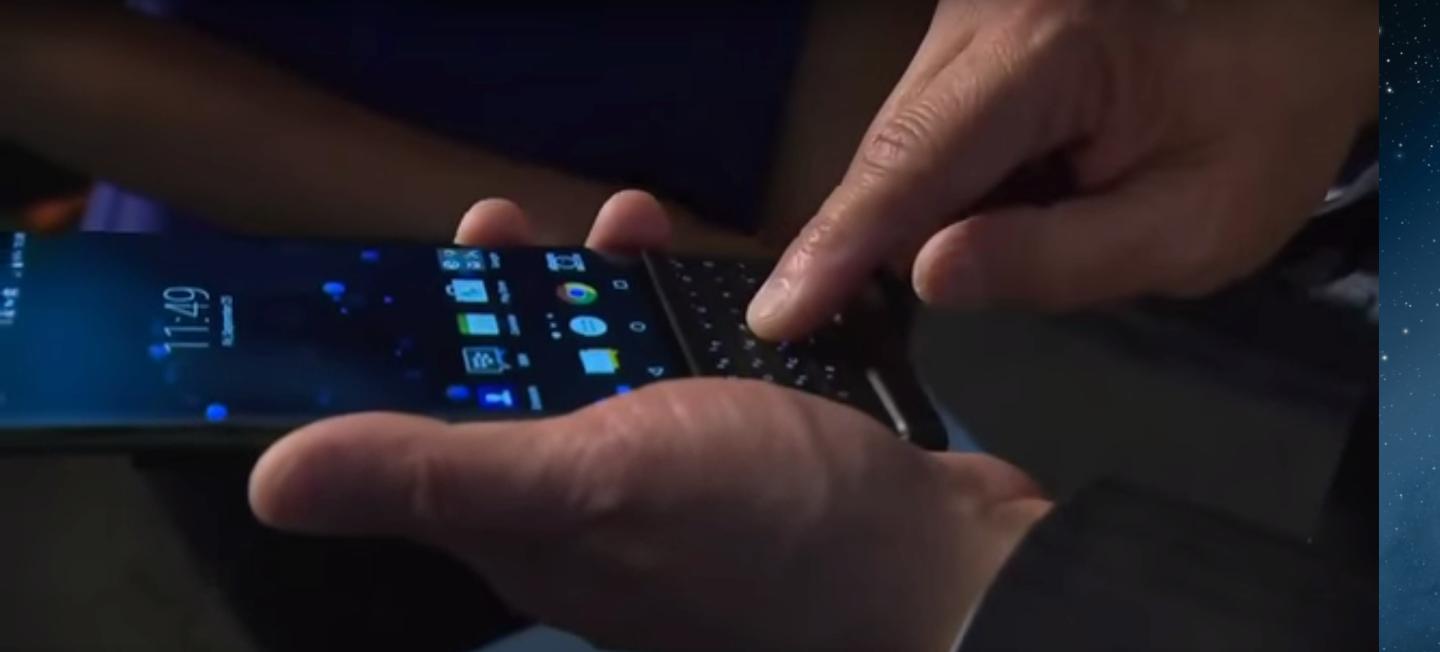 The BlackBerry CEO’s demo of his new phone is too awkward to watch