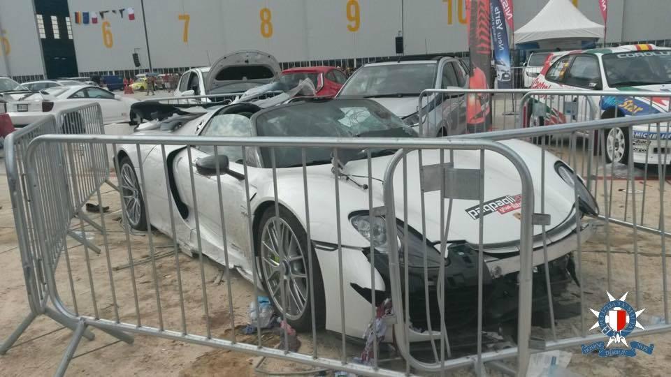 British businessman injures over 20 in Porsche crash at motor show