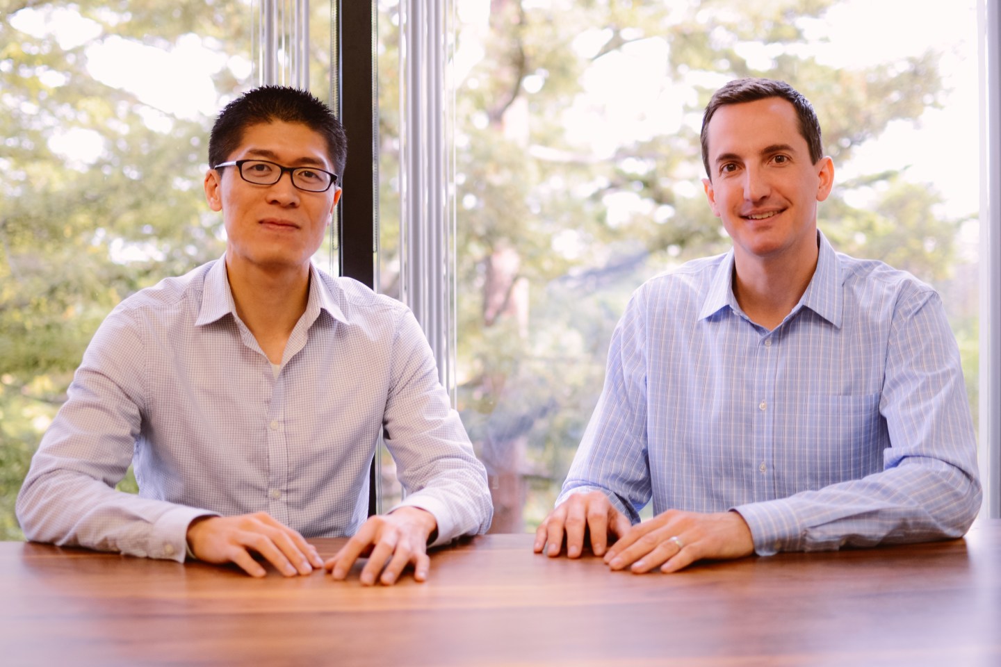 EverString co-founders Vincent Yang (L.), who is CEO, and J.J. Kardwell, who serves as president.