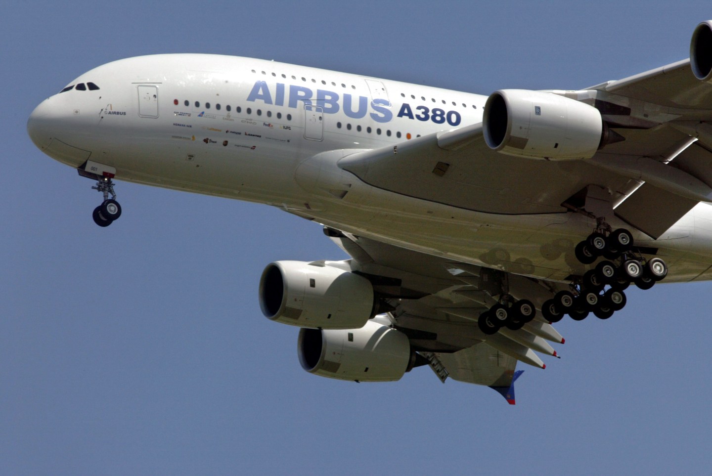 The giant double-decker Airbus A380, the