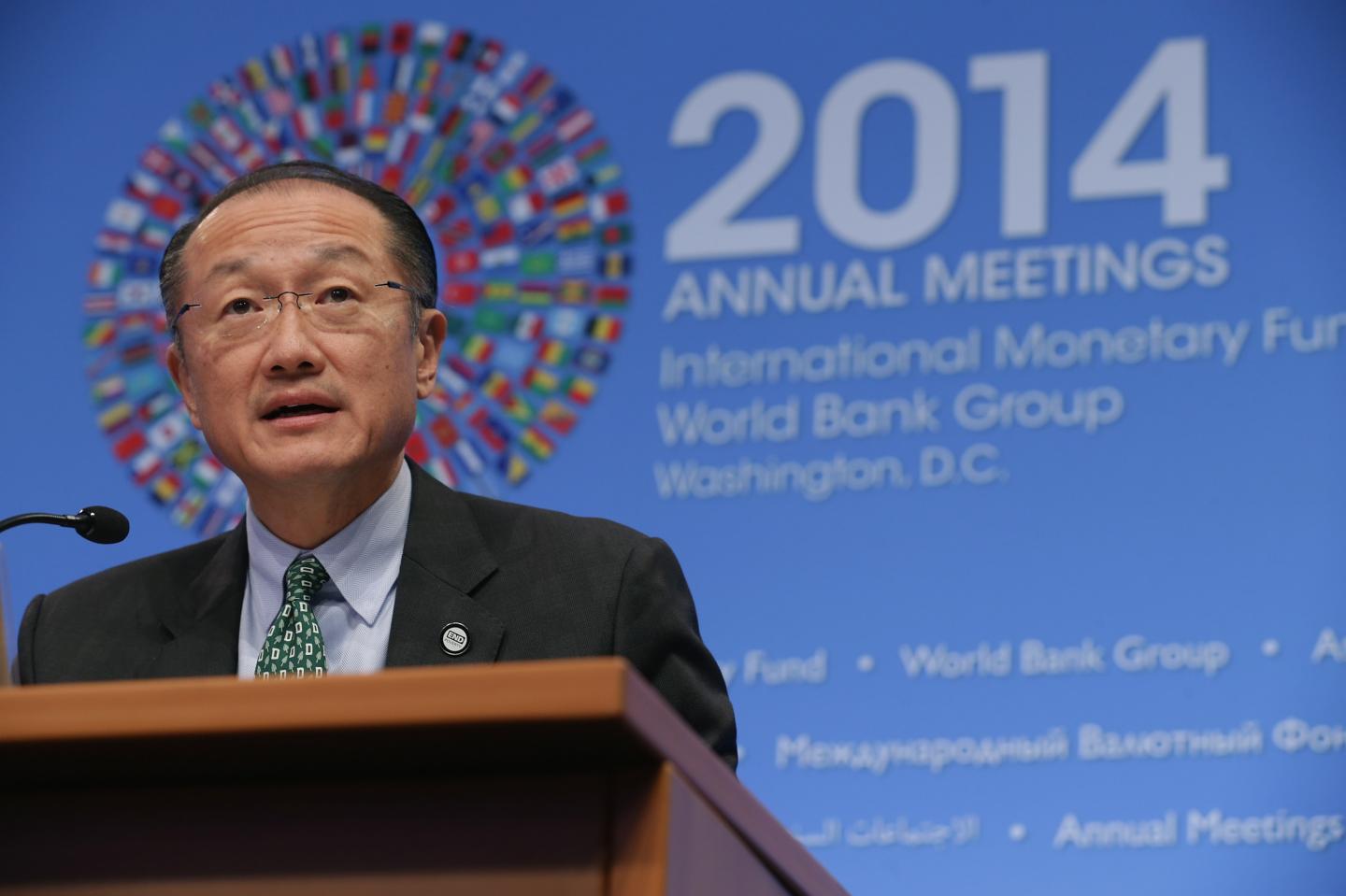Christine Lagarde And Jim Yong Kim Address IMF-World Bank Group Annual Meetings