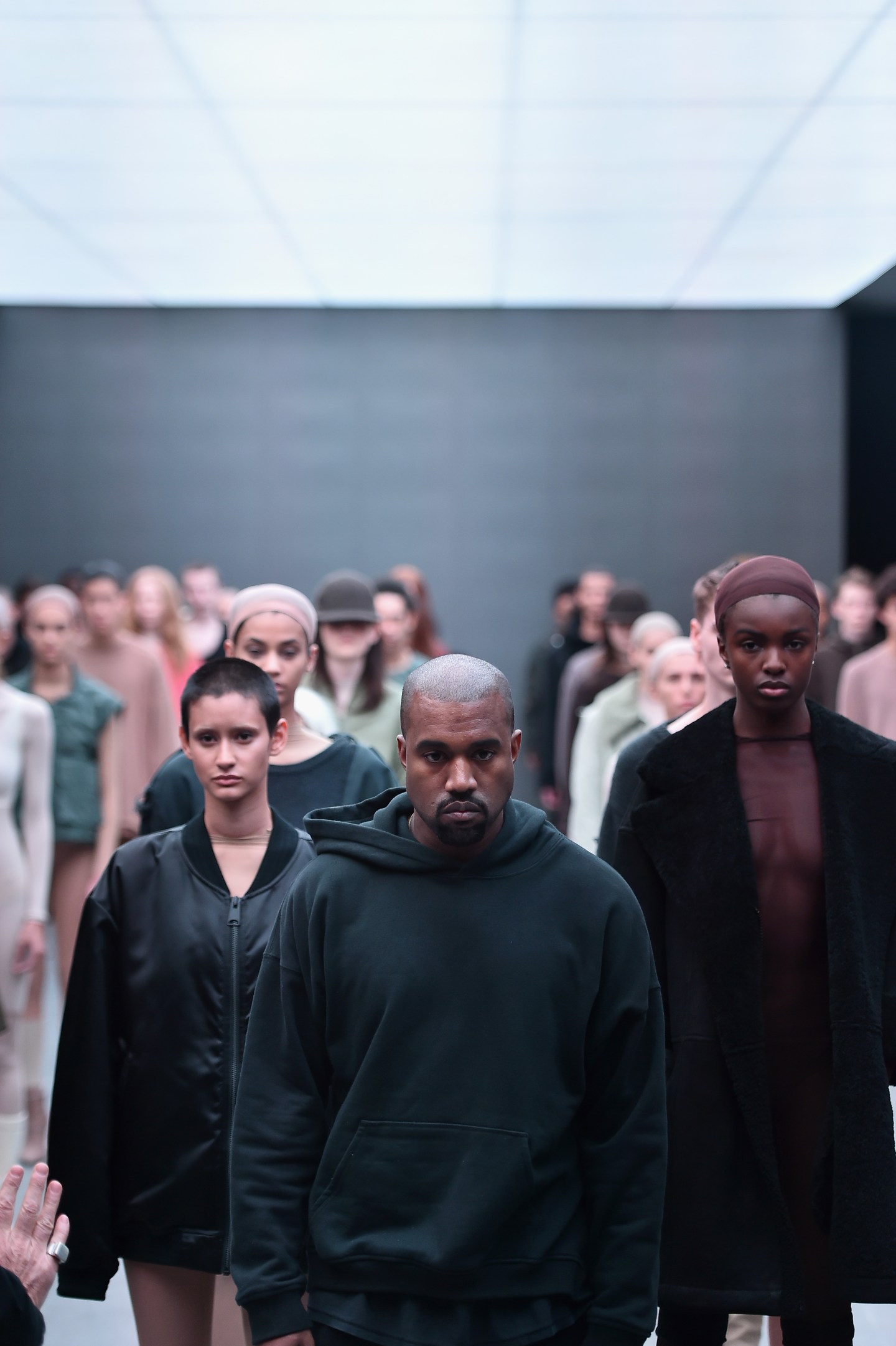 walks the runway at the adidas Originals x Kanye West YEEZY SEASON 1 fashion show during New York Fashion Week Fall 2015 at Skylight Clarkson Sq on February 12, 2015 in New York City.
