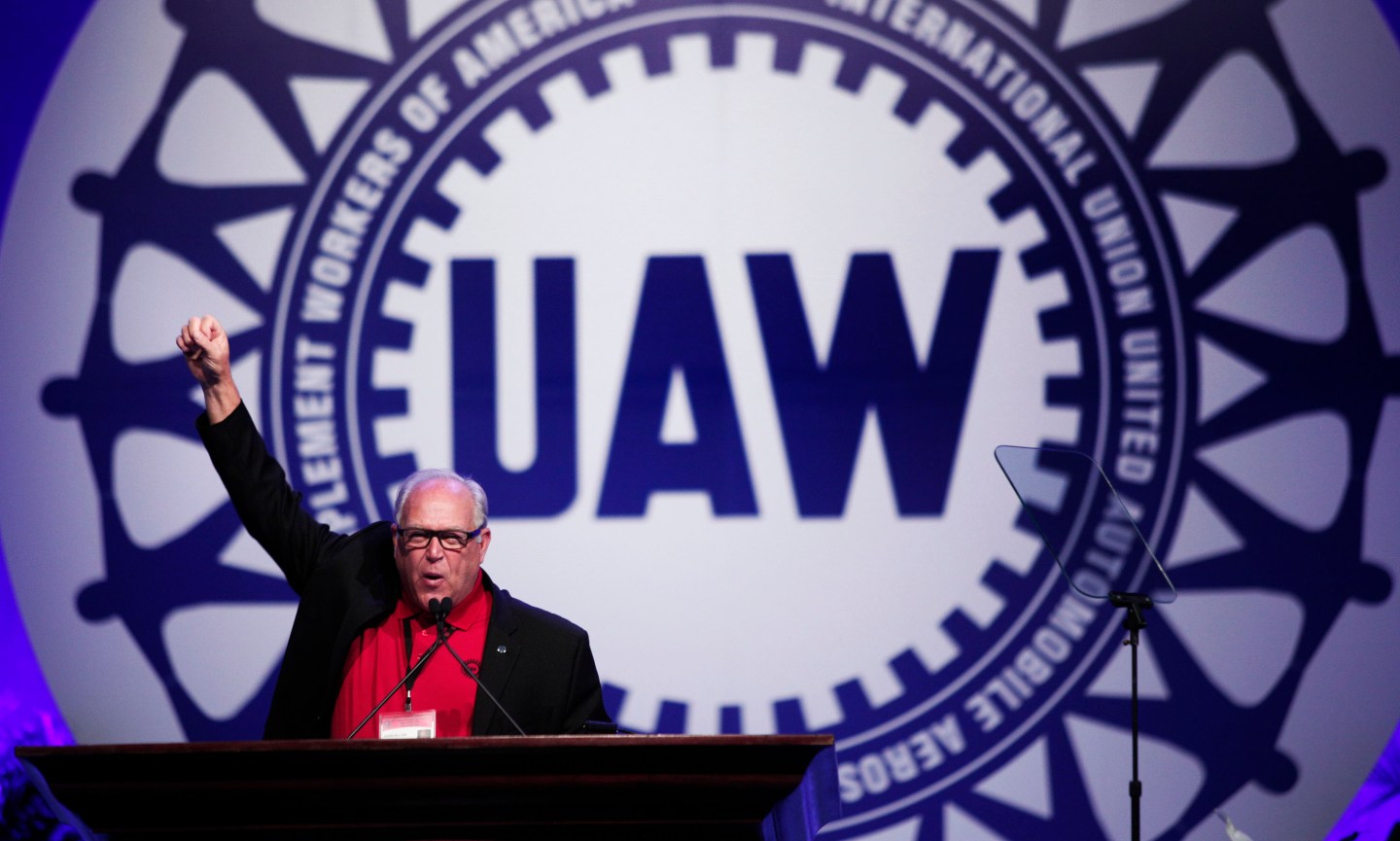 UAW President Dennis Williams Holds News Conference After The Group's Special Convention